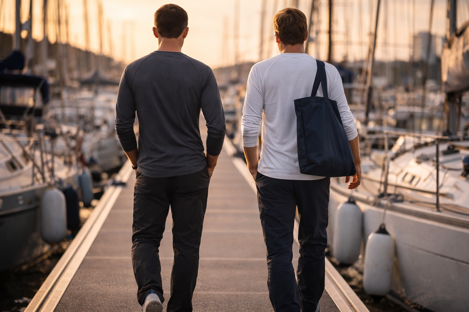 Ashore - walking the marina